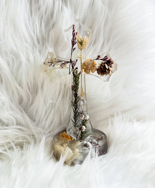 Cross Ornament with Stand