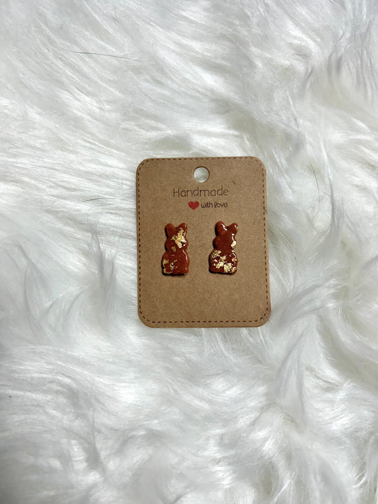Chocolate Bunny Earrings